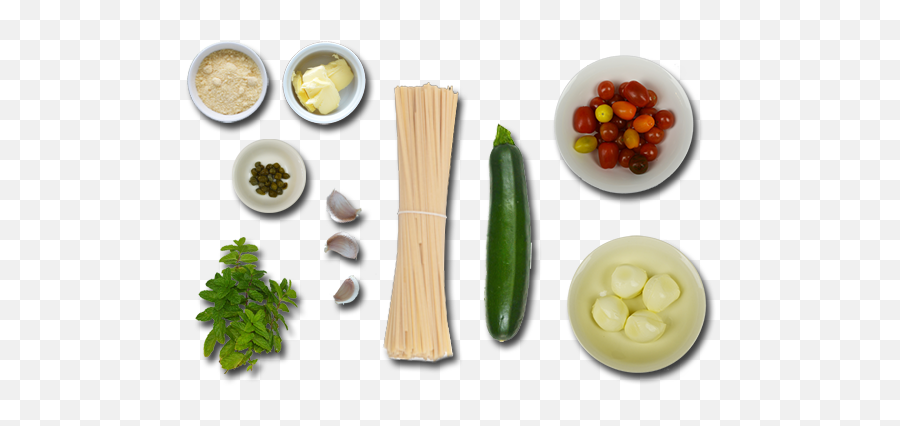 Bucatini Pasta U0026 Zucchini With Cherry Tomatoes Baby - Pasta Ingredients Png,Zucchini Png