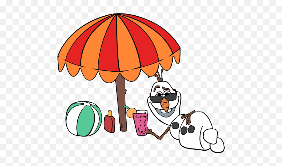 Disney Summertime Clip Art 5 Galore - Snowman On The Beach Clipart Png,Summer Clipart Png