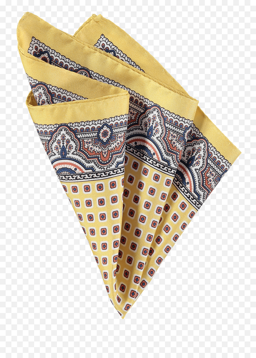 Silk Paisley Pocket Square - Gold Patchwork Png,Gold Square Png