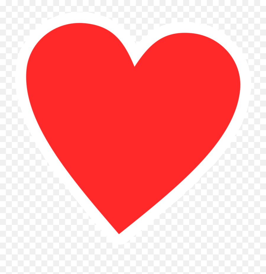 Heart Hearts Emoji Emojis Red Pink Hotpink White Border - Simple Heart Drawing Red Png,White Border Transparent Background