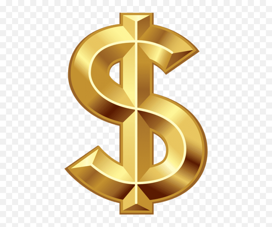 Download Transparent Money Sign Clipart - Gold Money Sign Png,Dollar Signs Png