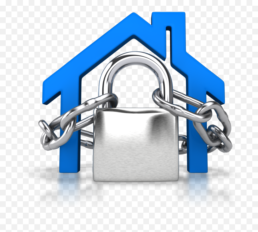 Padlock House Free Png Image - House Outline Clip Art High House With A Lock,House Outline Png