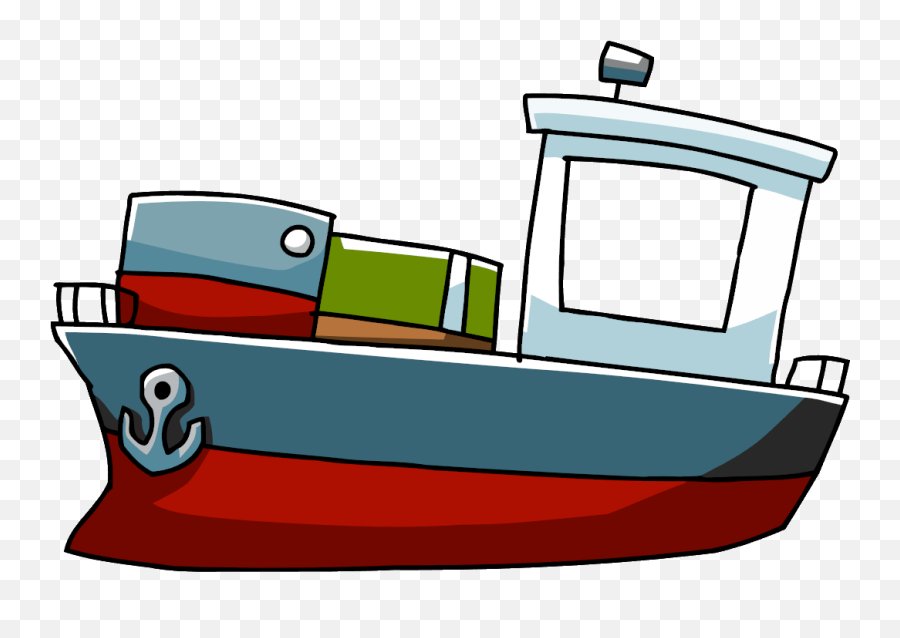 Download Cartoon Boat Png - Cargo Ship Cartoon Png Full Transparent  Background Fishing Boat Clipart,Ship Png - free transparent png images -  