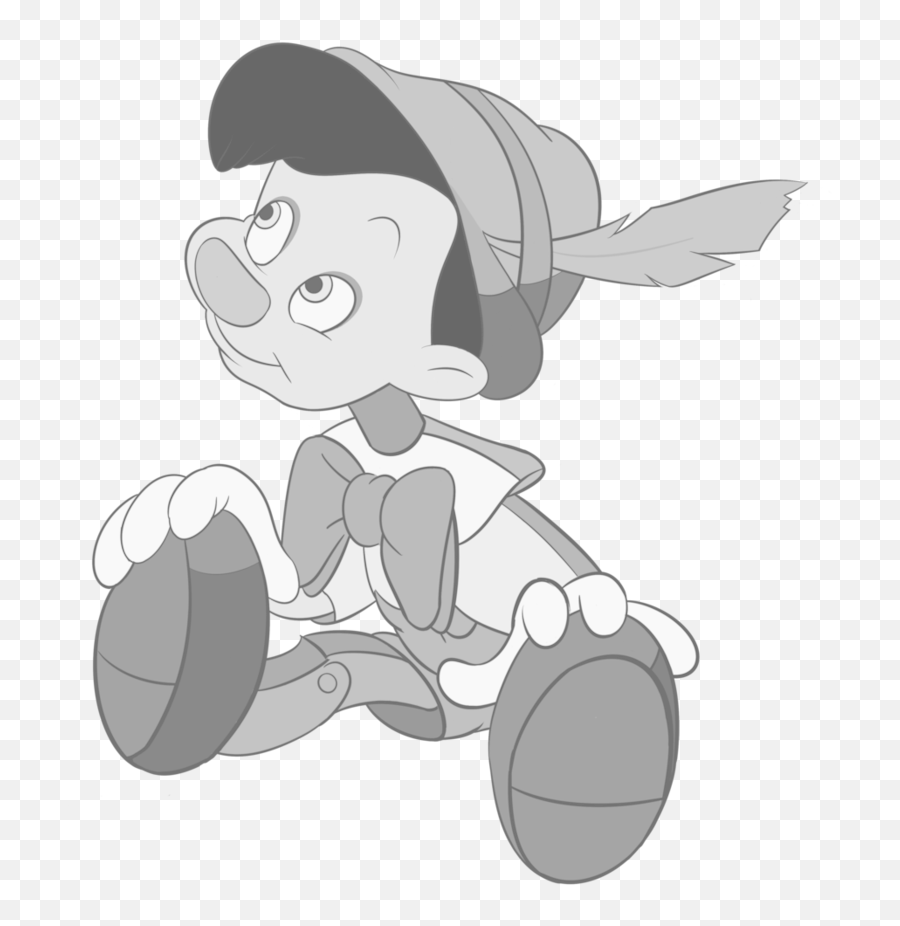 Pinocchio Png - Pinocchio In Black And White,Pinocchio Png