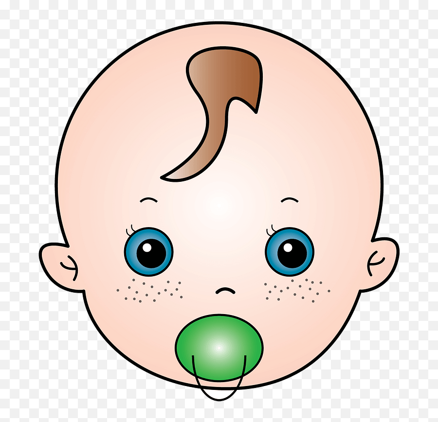 Baby With A Pacifier Clipart Free Download Transparent Png - Baby With Pacifier Head Clipart,Pacifier Png