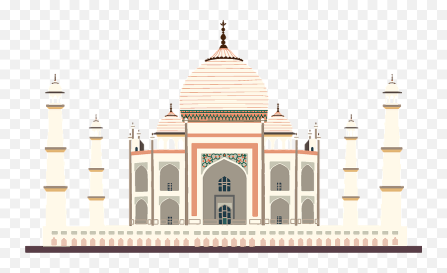 Taj Mahal Clipart - Taj Mahal Png,Taj Mahal Png