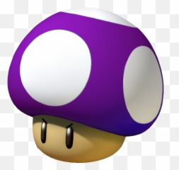 Purple Mario Mushroom - Purple Mushroom Super Mario Bros Png,Mario Mushroom Png