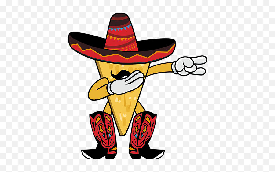 Fun Dabbing Nacho Cinco De Mayo Taco Chip Sombrero Cowboy Boots Bath Towel - Cinco De Mayo Sombrero Png,Sombrero Transparent