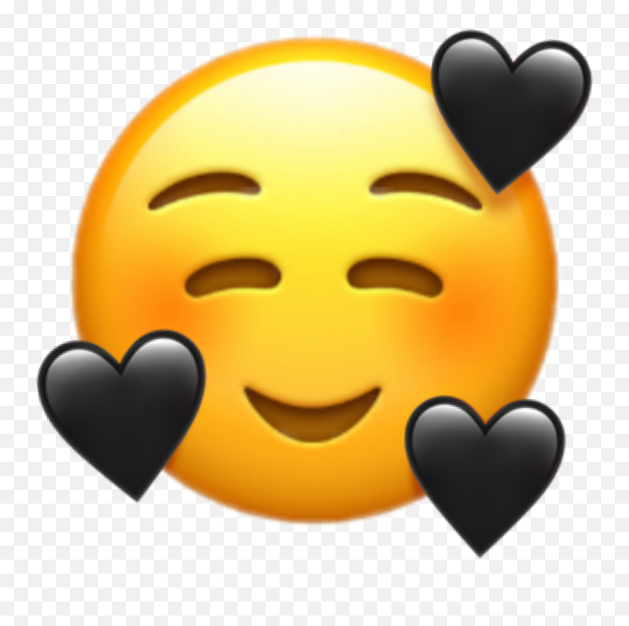 Emoji Sticker Png Black Heart