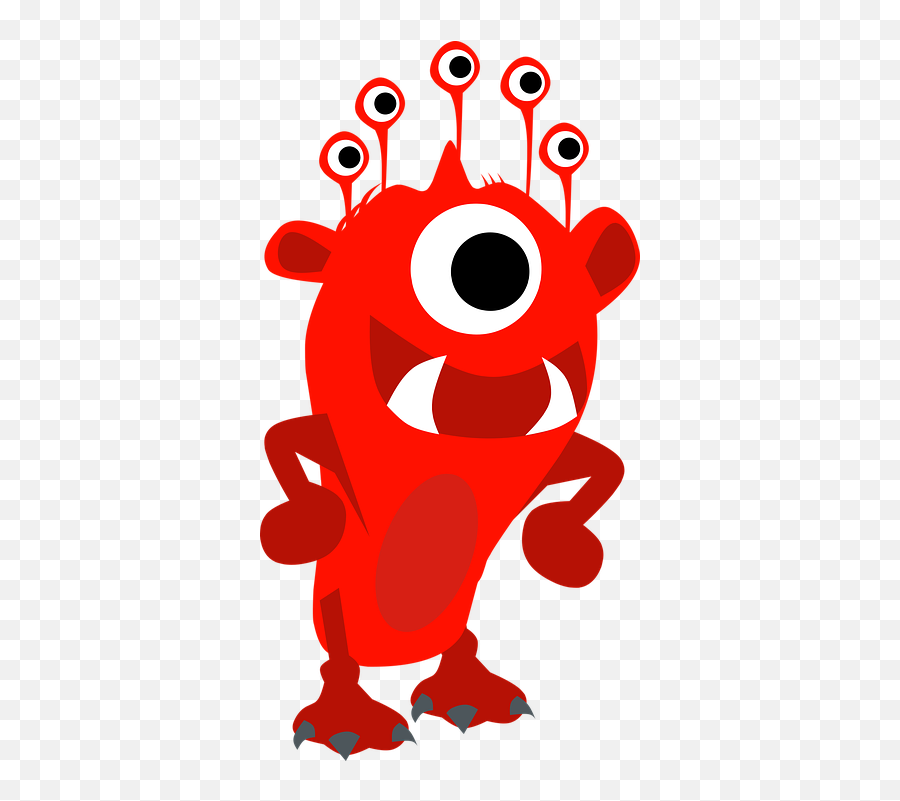 Monster Character Cartoon - Free Vector Graphic On Pixabay Dot Png,Monster Teeth Png