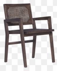 Guye Dining Chair - Walnut Solid Back png
