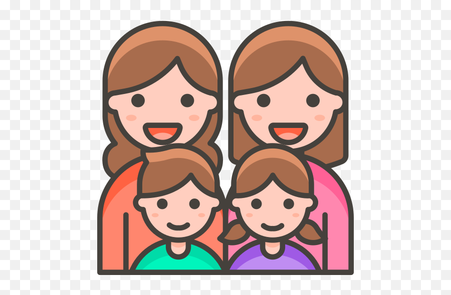 Family Woman Girl Boy Free - Caquita Png Emoji Niño Niña Y Madre,Boy And Girl Icon
