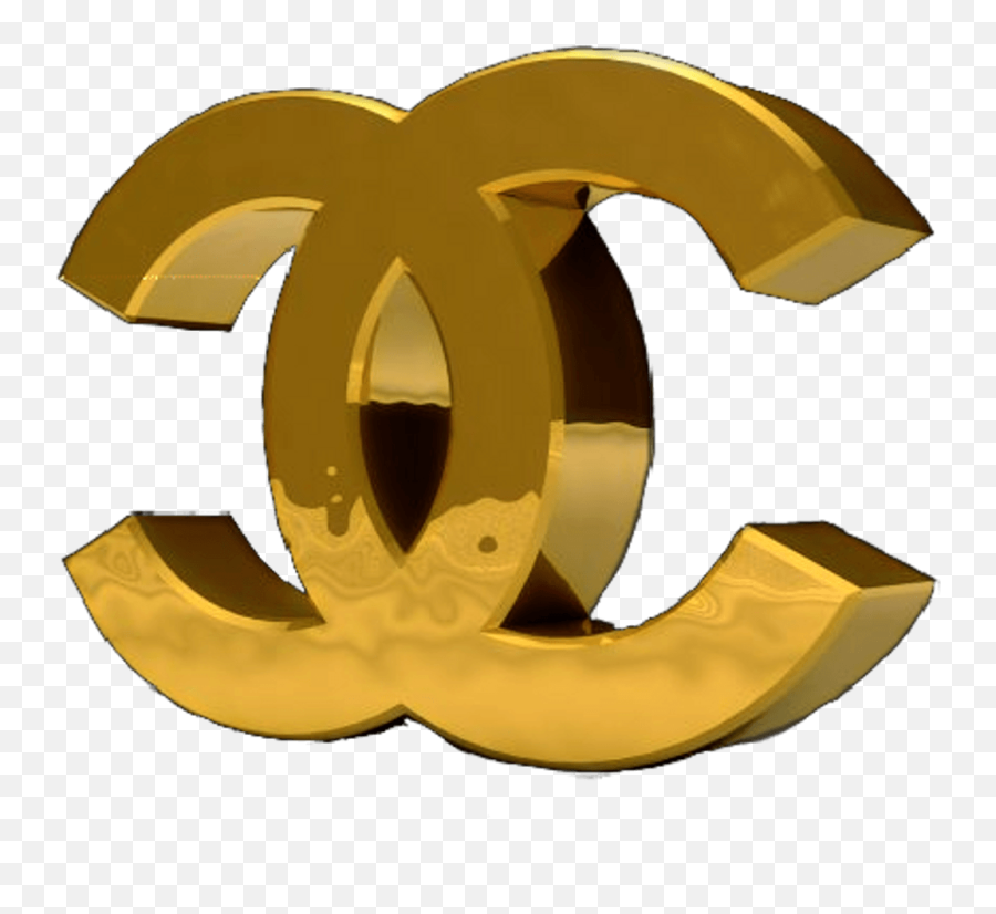 Coco Chanel 3D Gold Logo transparent PNG - StickPNG