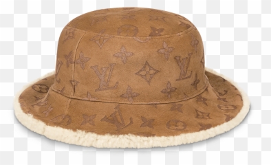 Gigi Hadid Brown Dr - Louis Vuitton Monogram Shearling Hat png