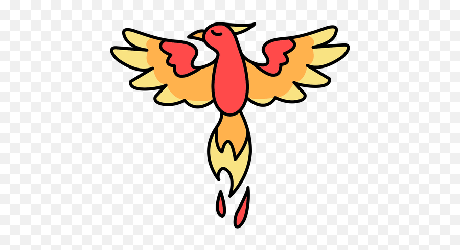 Simple Phoenix Bird Color Stroke Transparent Png U0026 Svg Vector - Easy Bird Drawing Flying,Phoenix Bird Icon