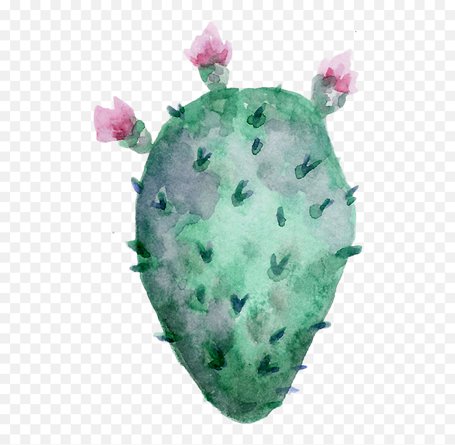 Watercolor Cactus Shape - Stuffed Toy Png,Watercolor Cactus Png