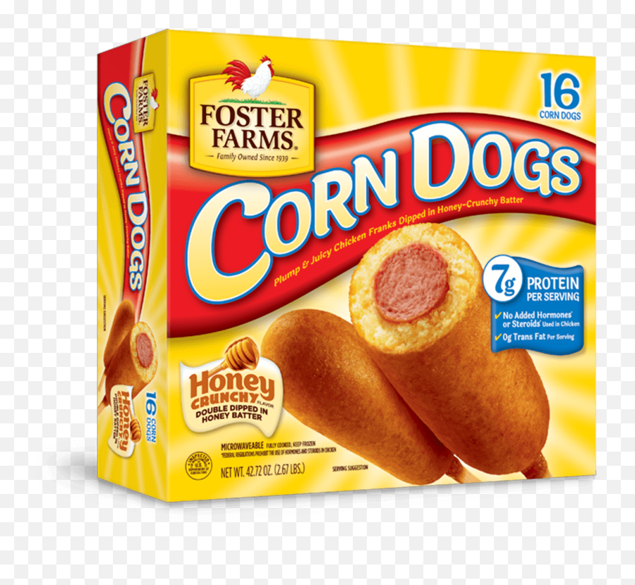 Honey Crunchy Corn Dogs 16 Ct - Foster Farms Corn Dogs Png,Corn Dog Png