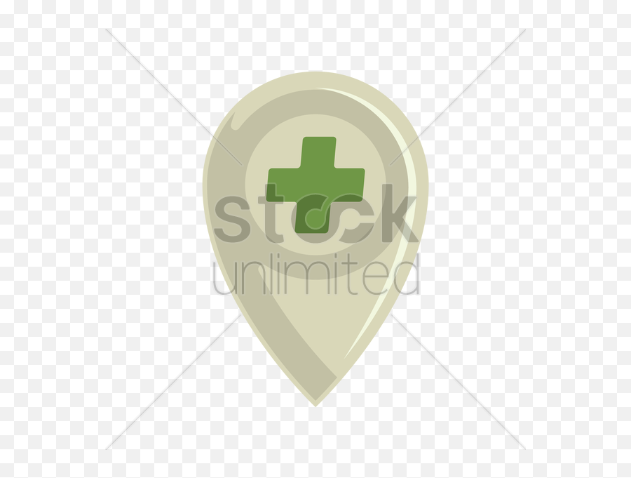 Medical Symbol With Location Marker Icon Vector Image - Cross Png,Google Marker Icon