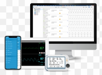 Palm - sized Portable Vital Signs Monitor EKG Holter SpO2 png