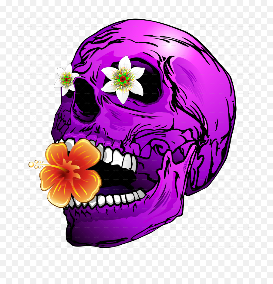 Download Banner Stock Psychedelic Vector Skull - Purple Psychedelic Skull Png,Mexican Skull Png