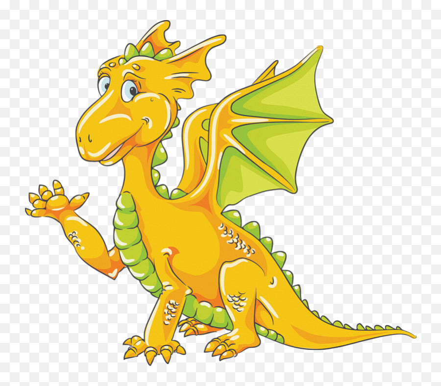 Dragon Clip Fairytale Picture 1008887 - Blue And Yellow Dragon Png,Fairytale Png