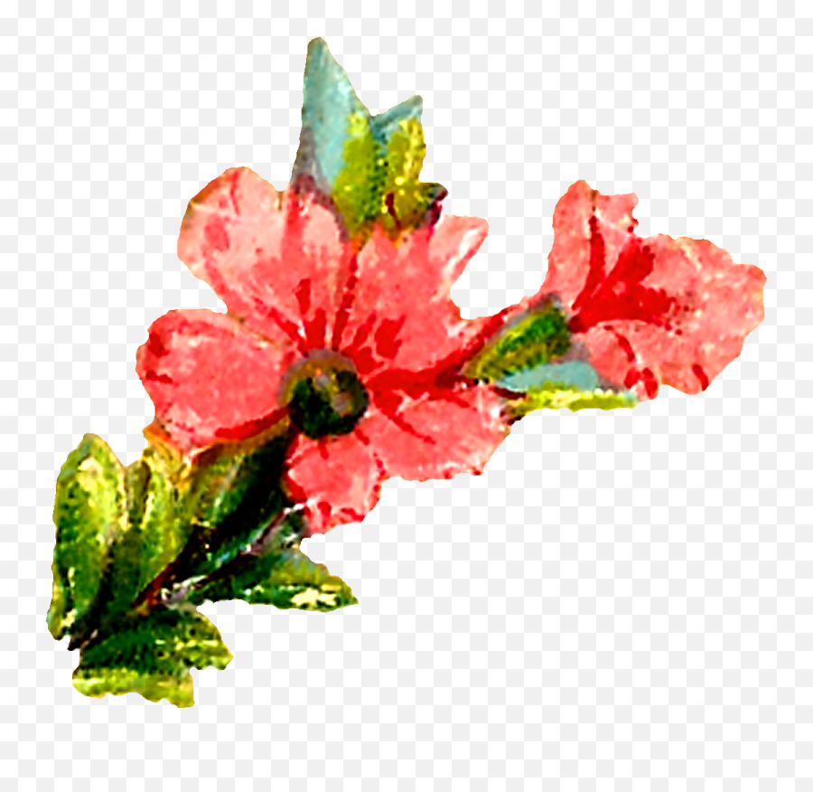 Antique Images Pastel Floral Clipart Digital Flowers Pink - Clip Art Png,Pastel Flowers Png