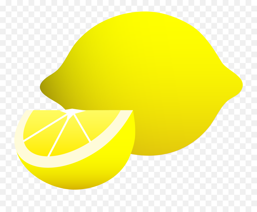 Lemon Slice Png - Whole Lemon With Wedge Cartoon Lemons Cartoon Lemon Full,Lemon Slice Png