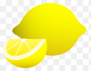 Lemon Slice Png - Whole Lemon With Wedge Cartoon Lemons Full