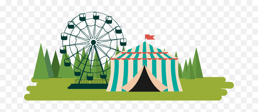 Circus Vector Png 1 Image - Ferris Wheel,Circus Tent Png
