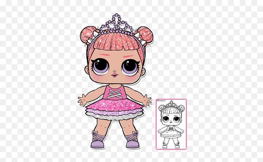 Pink Drawing Doll Picture 1453681 - Lol Surprise Center Stage Png,Lol Surprise Dolls Png