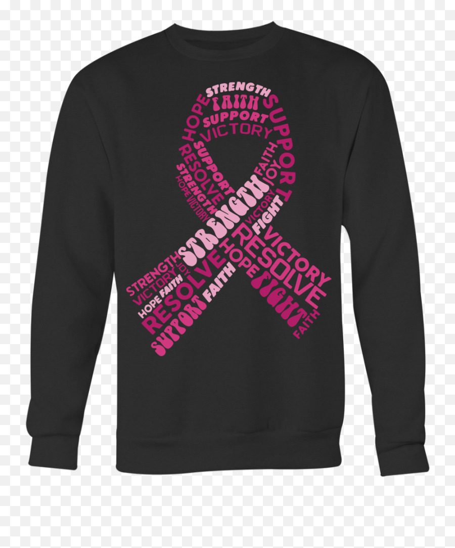 Breast Cancer Awareness Shirt Strength Faith Support Victory Pink Ribbon Png
