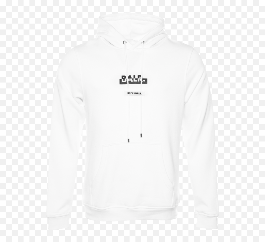 Contrasting Logo Straight Hoodie White The Official Balr Png Jacket