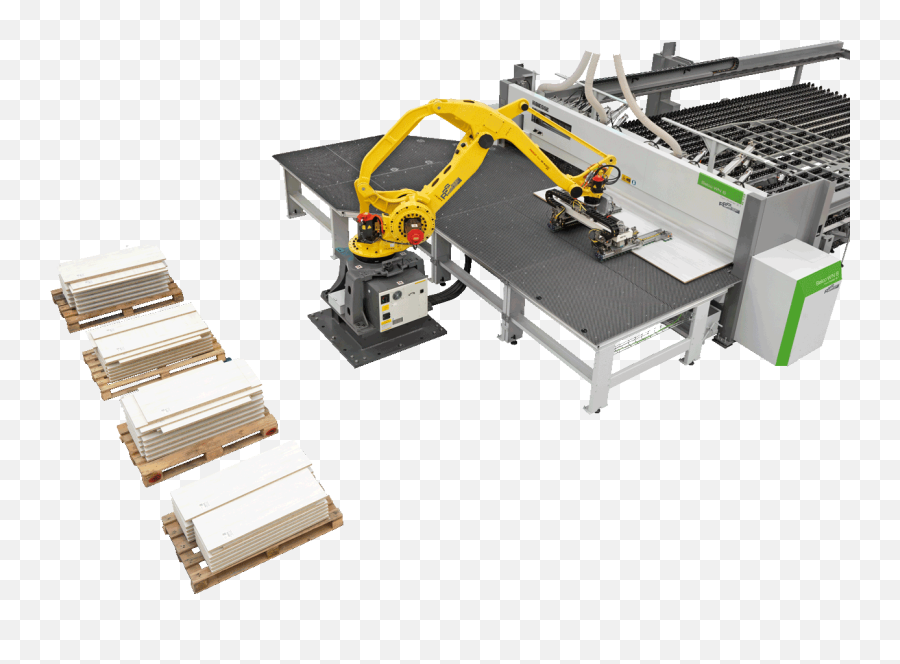 Panel Saw With Integrated Robot Selco Wn 6 Ros Wood - Biesse Panel Saw Png,Saw Transparent