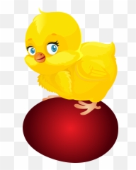 Easter Clipart Bird - Red Eggs Transparent png