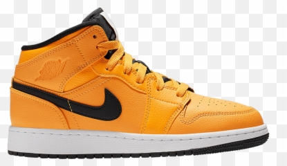 Air Jordan 1 Mid U0027university Goldu0027 - Air Jordan 554724 700 Nike Air Jordan 1 University Gold Png,Jumpman Logo Png