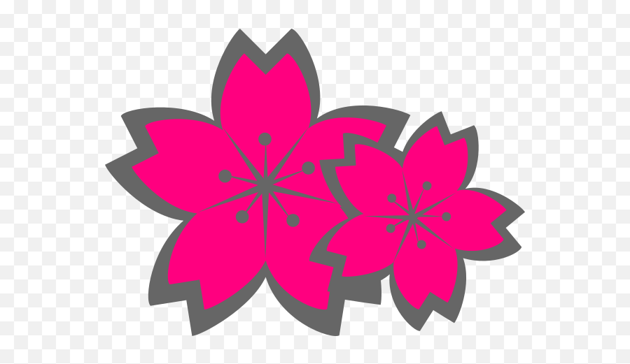 Download Sakura Clipart Pink Flower - Clip Art Png Image Clip Art Sakura Flower Vector,Flowers Clip Art Png