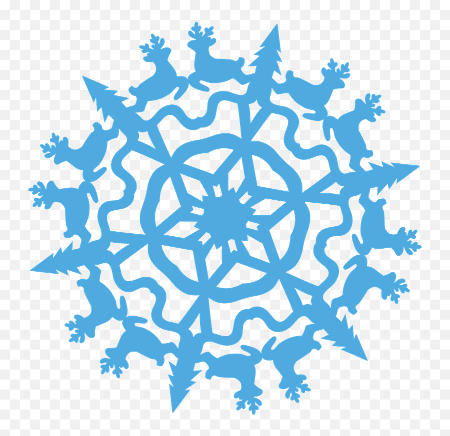Deer Snowflake Clipart Free Download Transparent Png - Illustration,Snowflakes Clipart Png