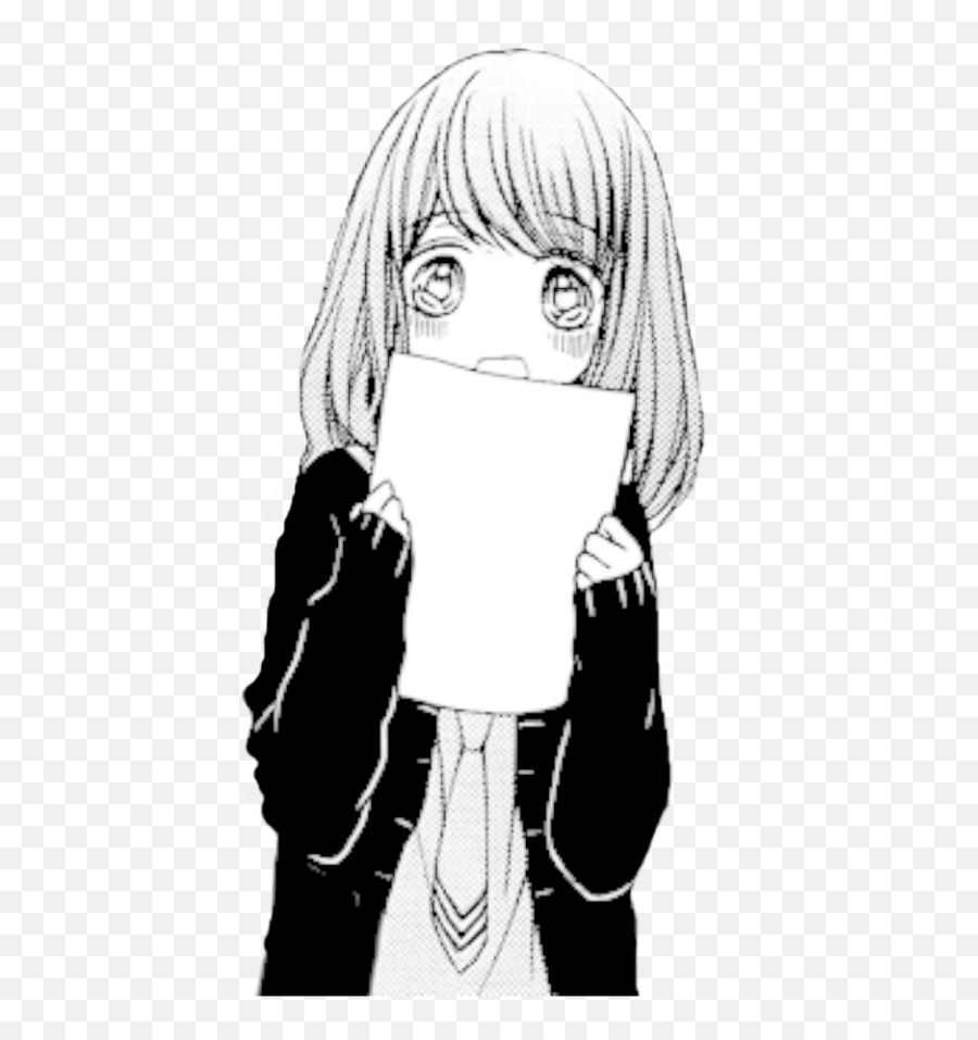 Manga Girl Png Clipart All - Black And White Anime Transparent,Girl Transparent