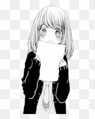 Manga Girl Png Clipart All - Black And White Anime Transparent,Girl Transparent