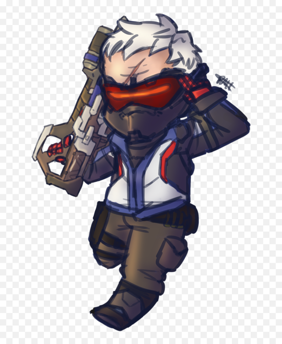 Download Overwatch Bucky Chibi Soldier - Overwatch 2 Soldier 76 Drawing Png,Soldier 76 Png