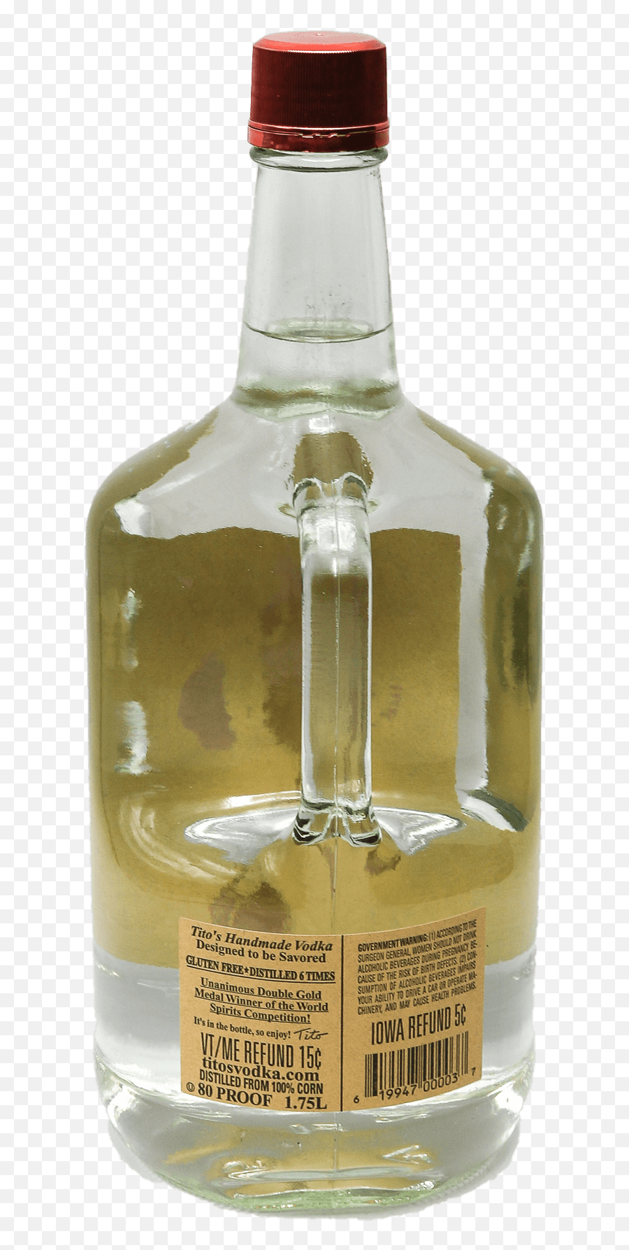 Titos Vodka 1 - Glass Bottle Png,Tito's Vodka Logo Png