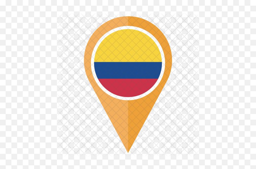 Colombia Flag Icon Of Flat Style - Colombia Location Pin Png,Colombian Flag Png