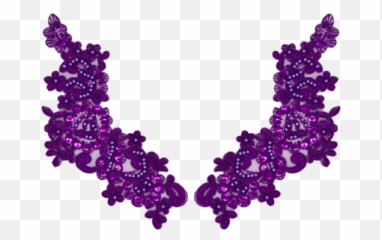 Purple Appliqué Pair With Sequins And - Appliqué Png,Sequins Png