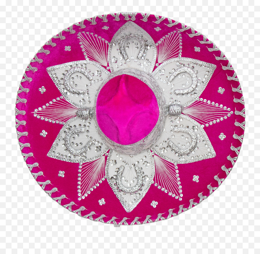 Genuine Sombrero Adult Mariachi Charro Hat Pink And White Png