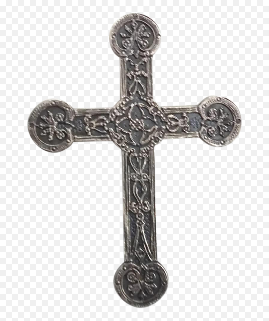 Christian Cross Crucifix Necklace Clip Art - Engraved Ornate Cross Png,Cross Necklace Png