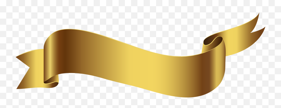 Gold Banner Png Transparent Image - Gold Transparent Background Ribbon Banner Transparent,Banner Transparent Background