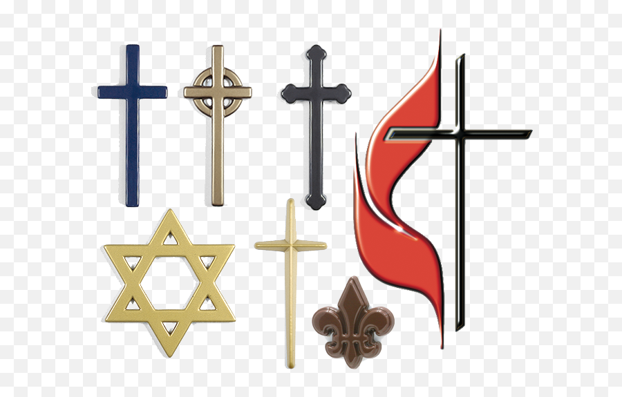 Formed Plastic Church Symbols Large Crosses - Three Signs Of Religion Png,Crosses Png