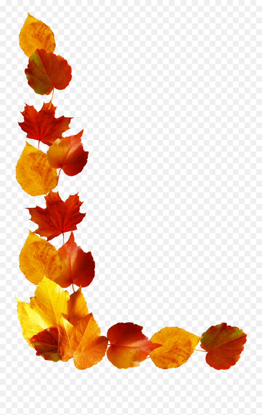 Fall Leaves Clip Art - Vertical Png,Fall Border Png