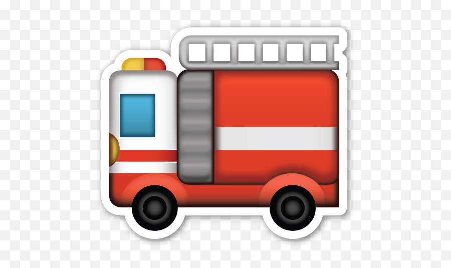 Fire Engine - Fire Truck Emoji Transparent Png,Firetruck Png