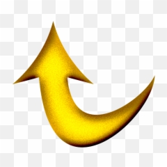 Arrow Curved Png - Arrow Curved Up Gold Png